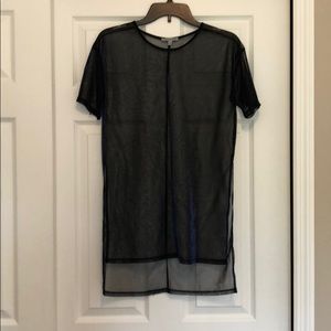 Charlotte Russe medium black and blue sheer top